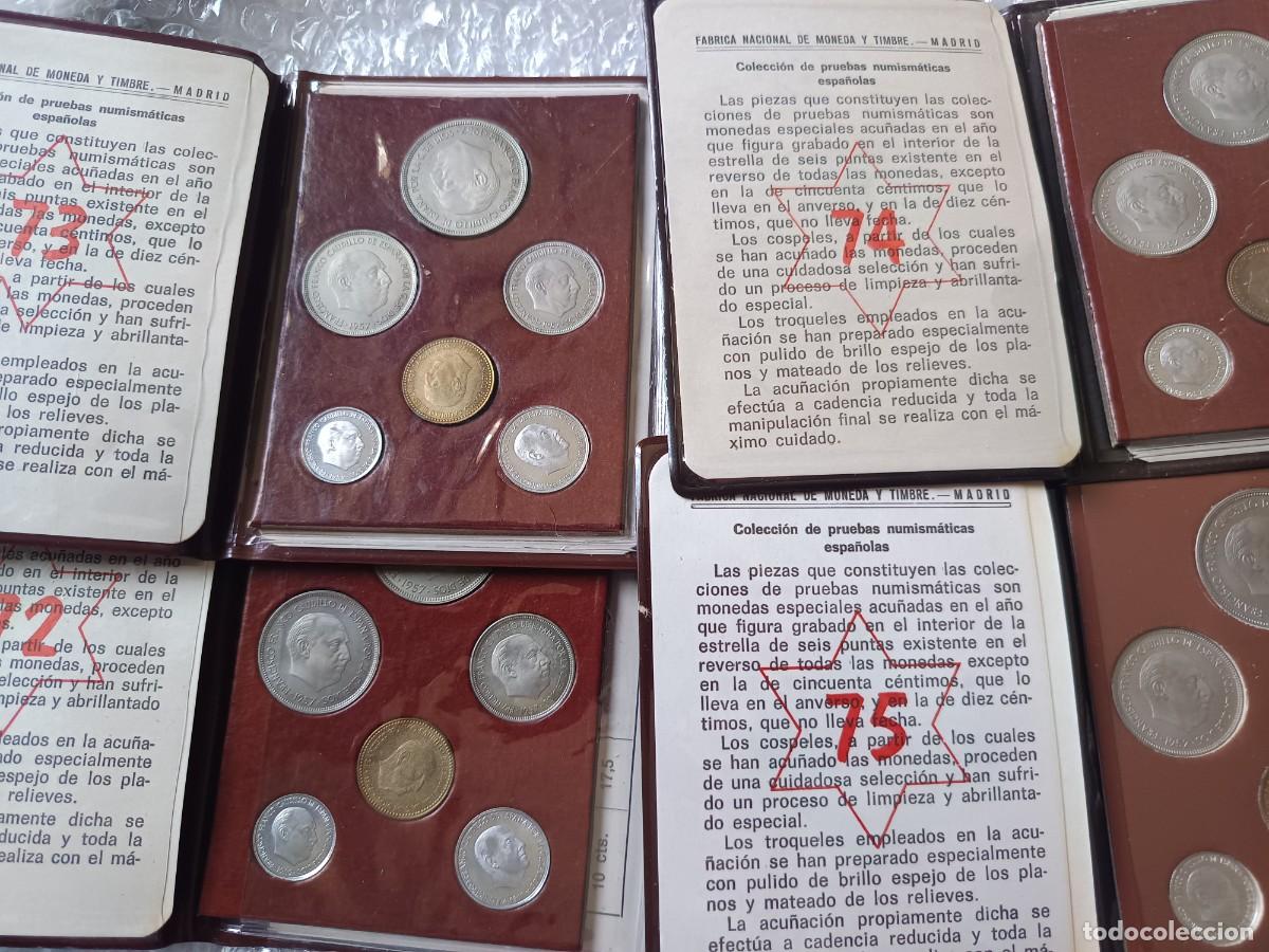 Monete Franco: Lote carteras de monedas 72 73 74 75 proof