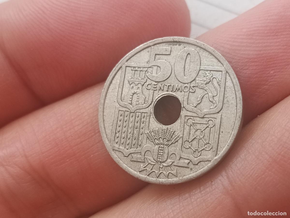 Monedas Franco: 50 c&eacute;ntimos de 1949 Variedad Flechas invertidas MBC