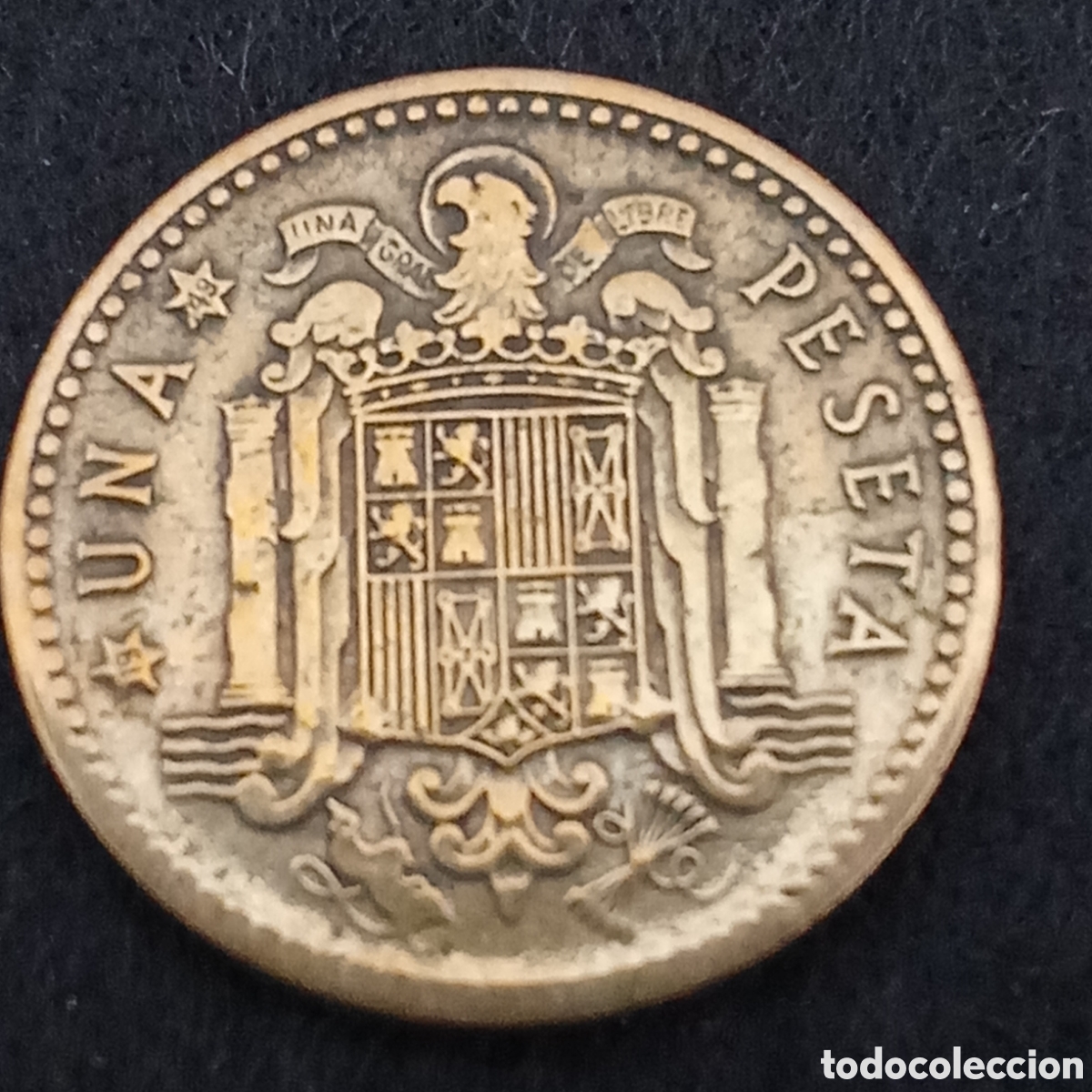 Monedas Franco: Espa&ntilde;a 1 peseta a&ntilde;o 1947 estrella 49