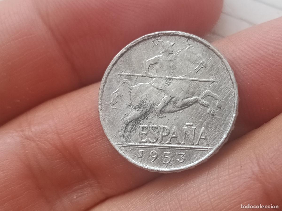Monedas Franco: Raro 5 c&eacute;ntimos de 1953 EBC+