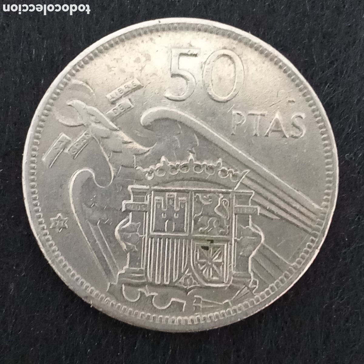 Monedas Franco: Espa&ntilde;a 50 pesetas a&ntilde;o 1957 estrella 71