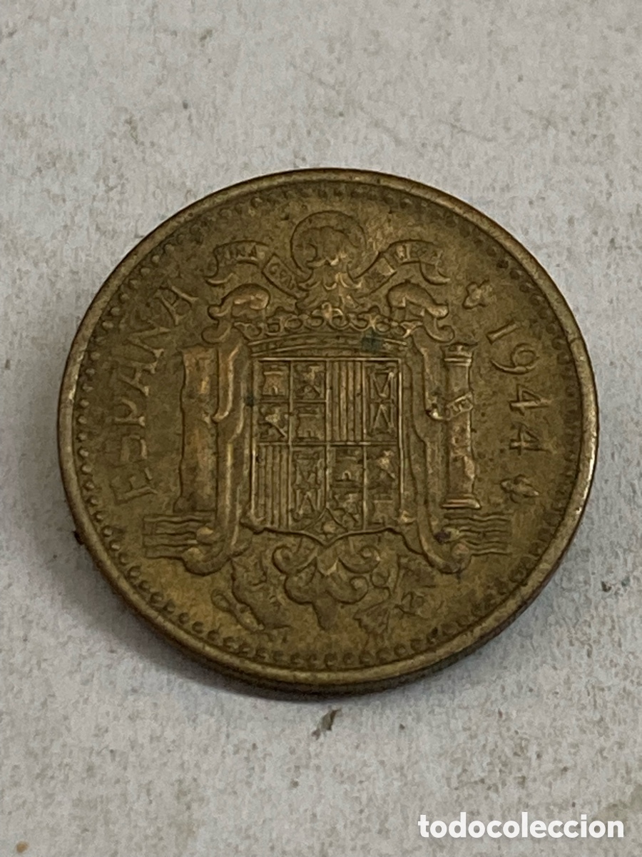 Monedas Franco: Moneda 1 pesetas 1944 - Foto 2