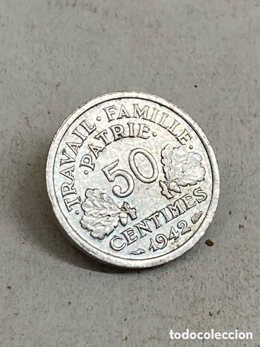 Monedas Franco: Moneda 50 c&eacute;ntimos 1942
