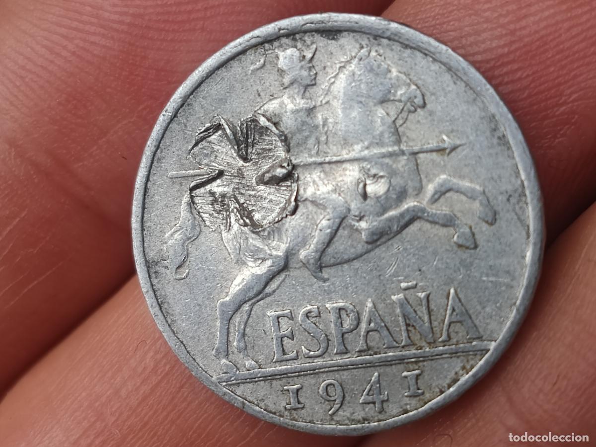 Monedas Franco: 10 c&eacute;ntimos de 1941 con marca, troquel - Foto 1