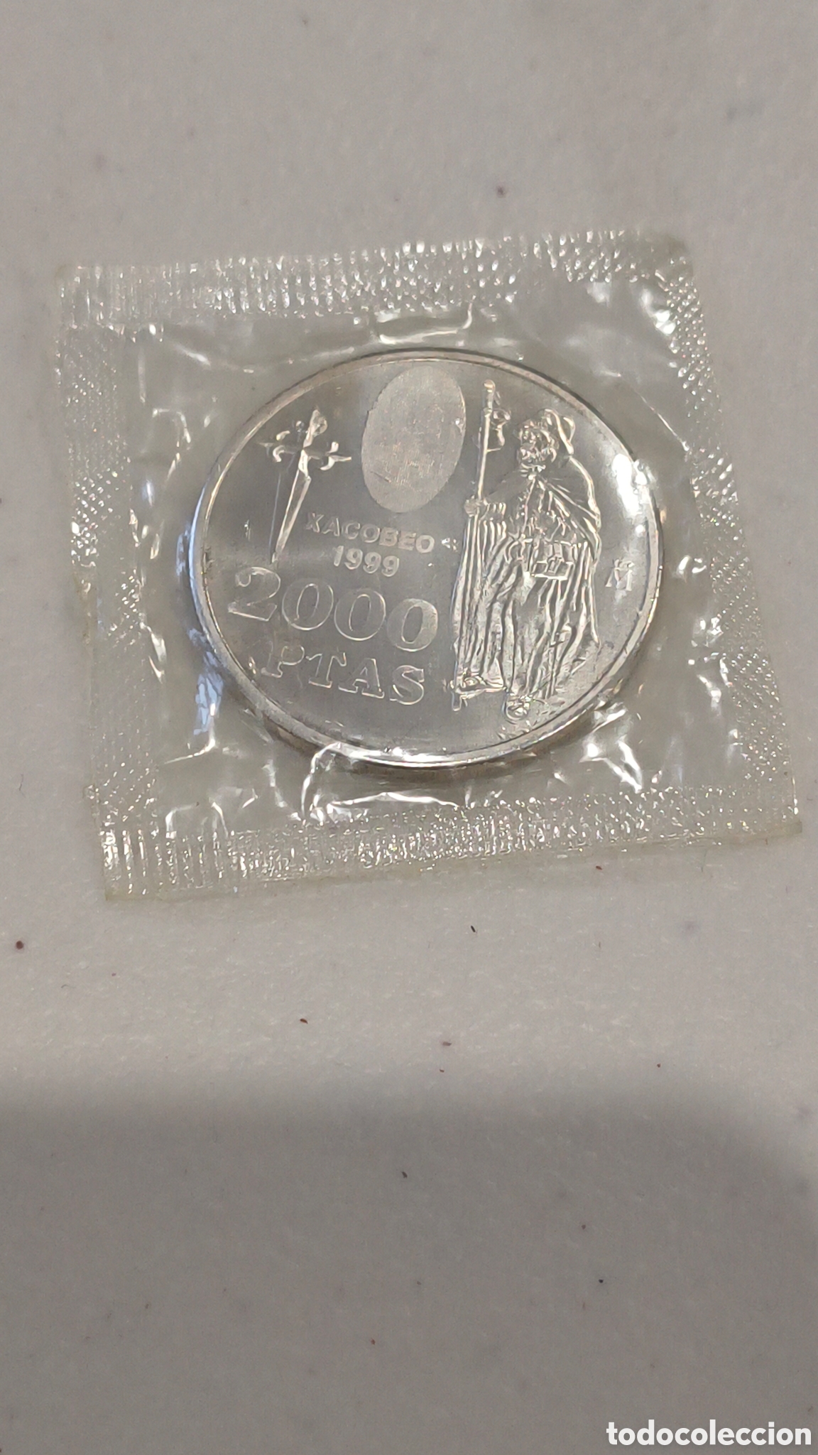 Monete Franco: ESPA&Ntilde;A 1999. 2000 PESETAS DE PLATA CONMEMORATIVAS DEL XACOBEO 1999