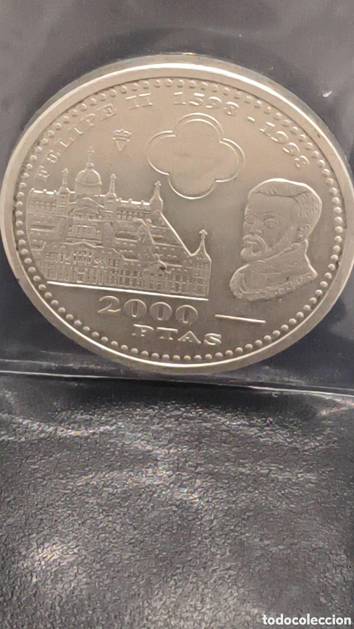 Monnaies Franco: Espa&ntilde;a 1998, 2000 Pesetas &rdquo;FELIPE II - EL ESCORIAL&rdquo; - 18 gr. Plata 925