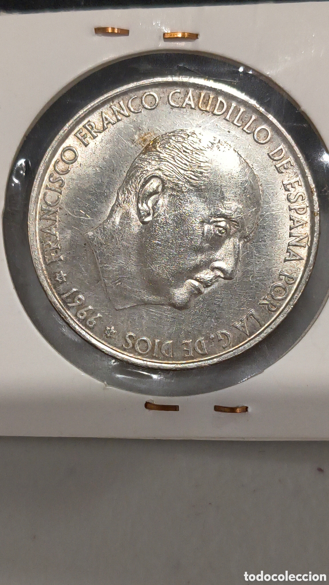 Moedas Franco: MONEDA DE PLATA ESPA&Ntilde;A 100 PESETAS FRANCO 1966 *19-66