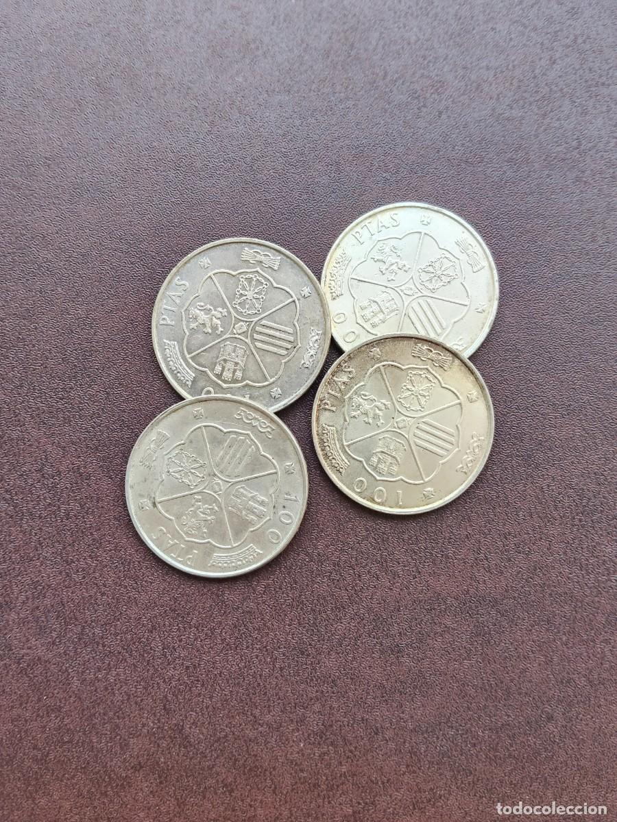 Monedas Franco: LOTE DE 4 MONEDAS DE 100 PESETAS DEL ESTADO ESPA&Ntilde;OL DEL A&Ntilde;O 1966*70 DE PLATA.
