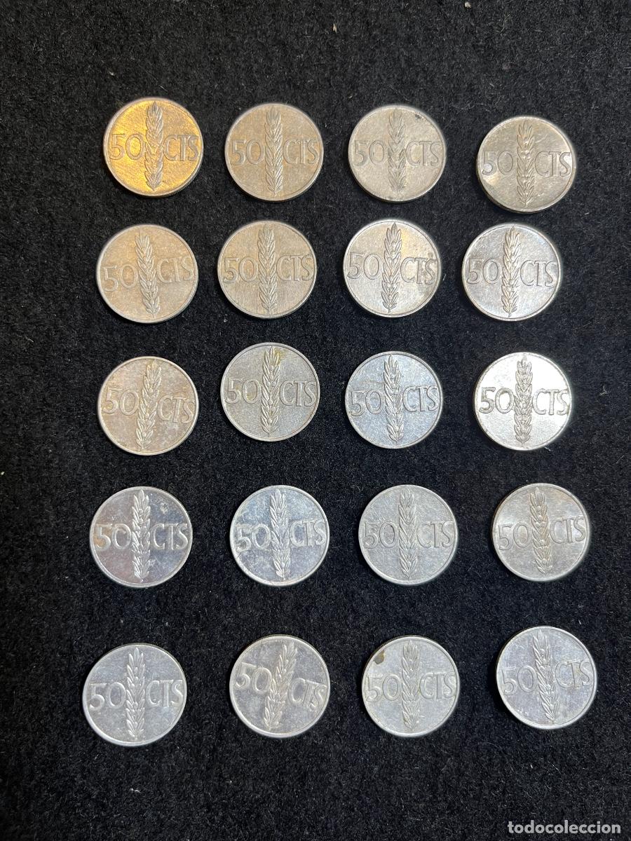 M&uuml;nzen unter Franco: Lote 20 monedas de 50 C&eacute;ntimos Estado Espa&ntilde;ol Francisco Franco 1953-1966 Espa&ntilde;a Pesetas Numism&aacute;tica
