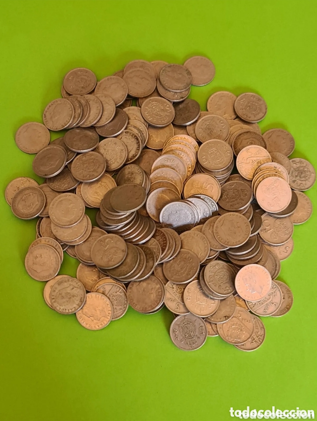 Monete Franco: Lote de 215 Monedas / 5 pesetas/ Franco y Juan Carlos I