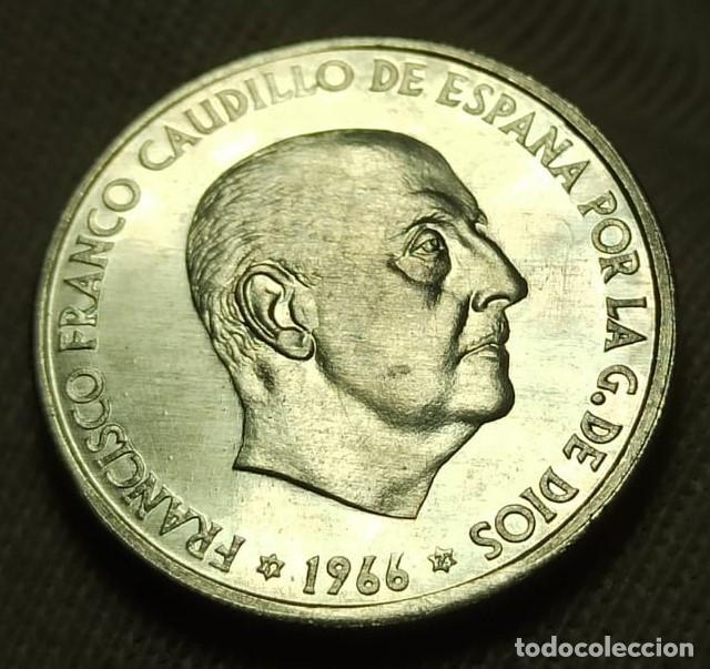 Monete Franco: Espa&ntilde;a 50 C&eacute;ntimos 1966*(19-73) 3 sobre 2, Espigas aplastadas S/C lote 2506