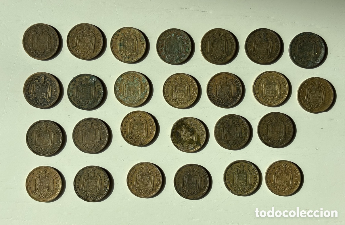 Monete Franco: Lote 26 Monedas UNA Peseta Francisco Franco