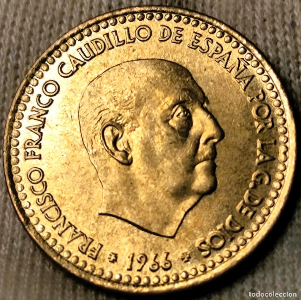 M&uuml;nzen unter Franco: Espa&ntilde;a 1 Peseta 1966*(19-69), UNC Lote 2534
