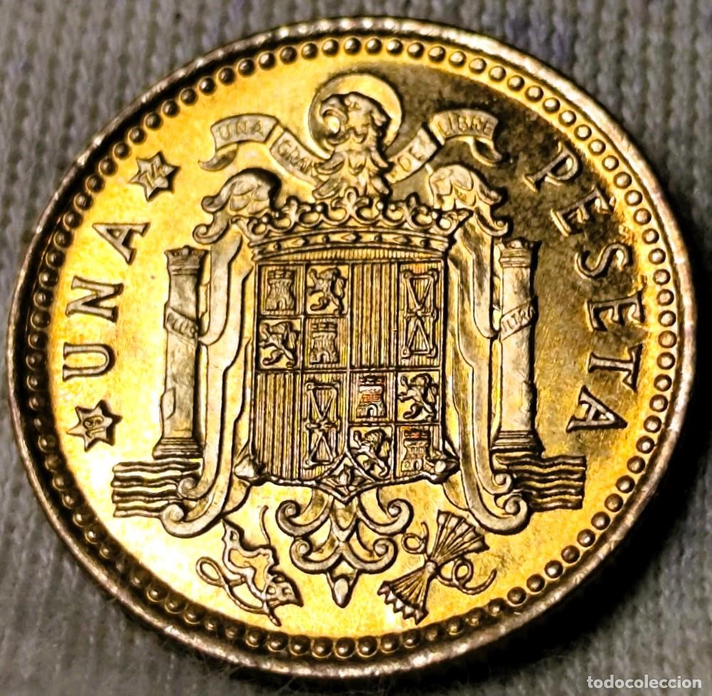 Moedas Franco: Espa&ntilde;a 1 Peseta 1966*(19-74), UNC Lote 2539