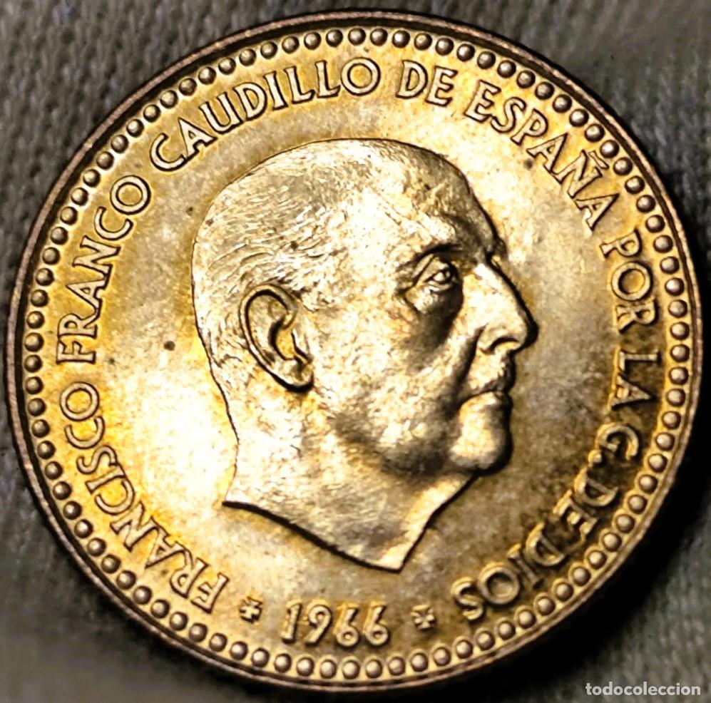 M&uuml;nzen unter Franco: Espa&ntilde;a 1 Peseta 1966*(19-75), UNC Lote 2541