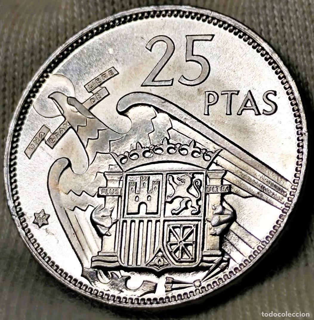 Franco Coins: Espa&ntilde;a 25 Pesetas 1957*(19-69), UNC Lote 2548