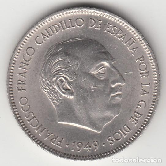 Monedas Franco: ESPA&Ntilde;A - MONEDA DE 5 PESETAS DE FRANCO DE 1949 CON ESTRELLA 49