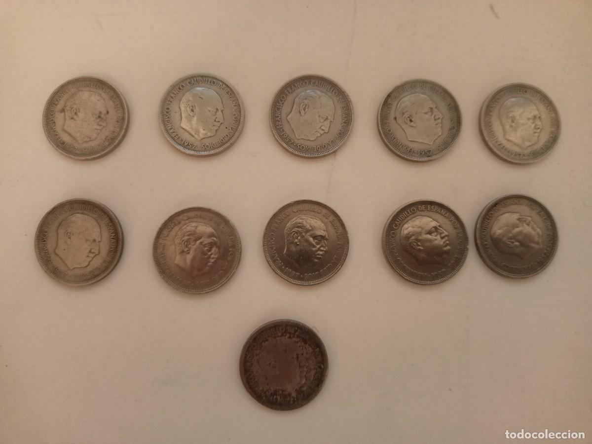Monedas Franco: LOTE DE 11 MONEDAS ESPA&Ntilde;OLAS DE FRANCISCO FRANCO DEL A&Ntilde;O 1957