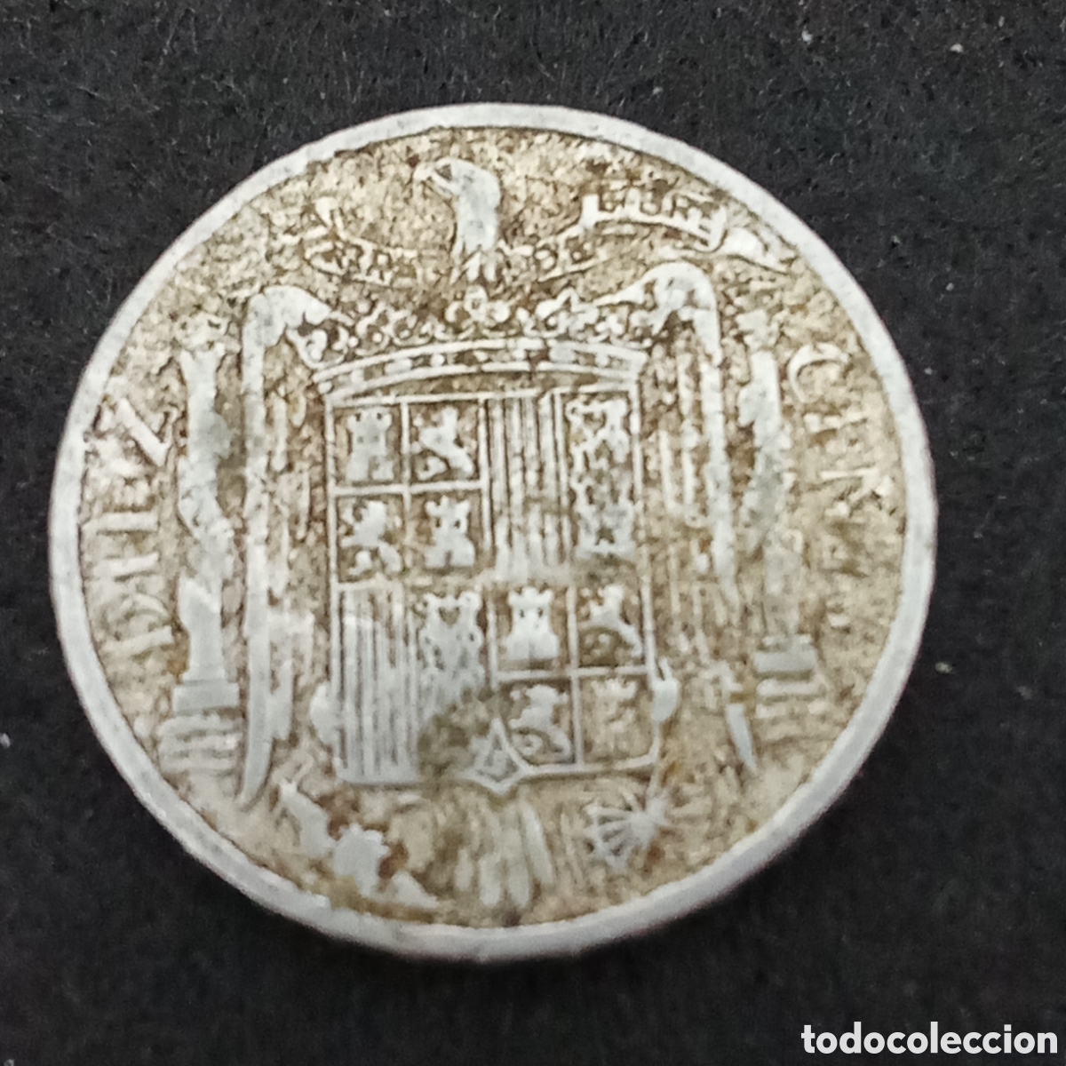 Monedas Franco: Espa&ntilde;a 10 c&eacute;ntimos a&ntilde;o 1953 - Foto 2