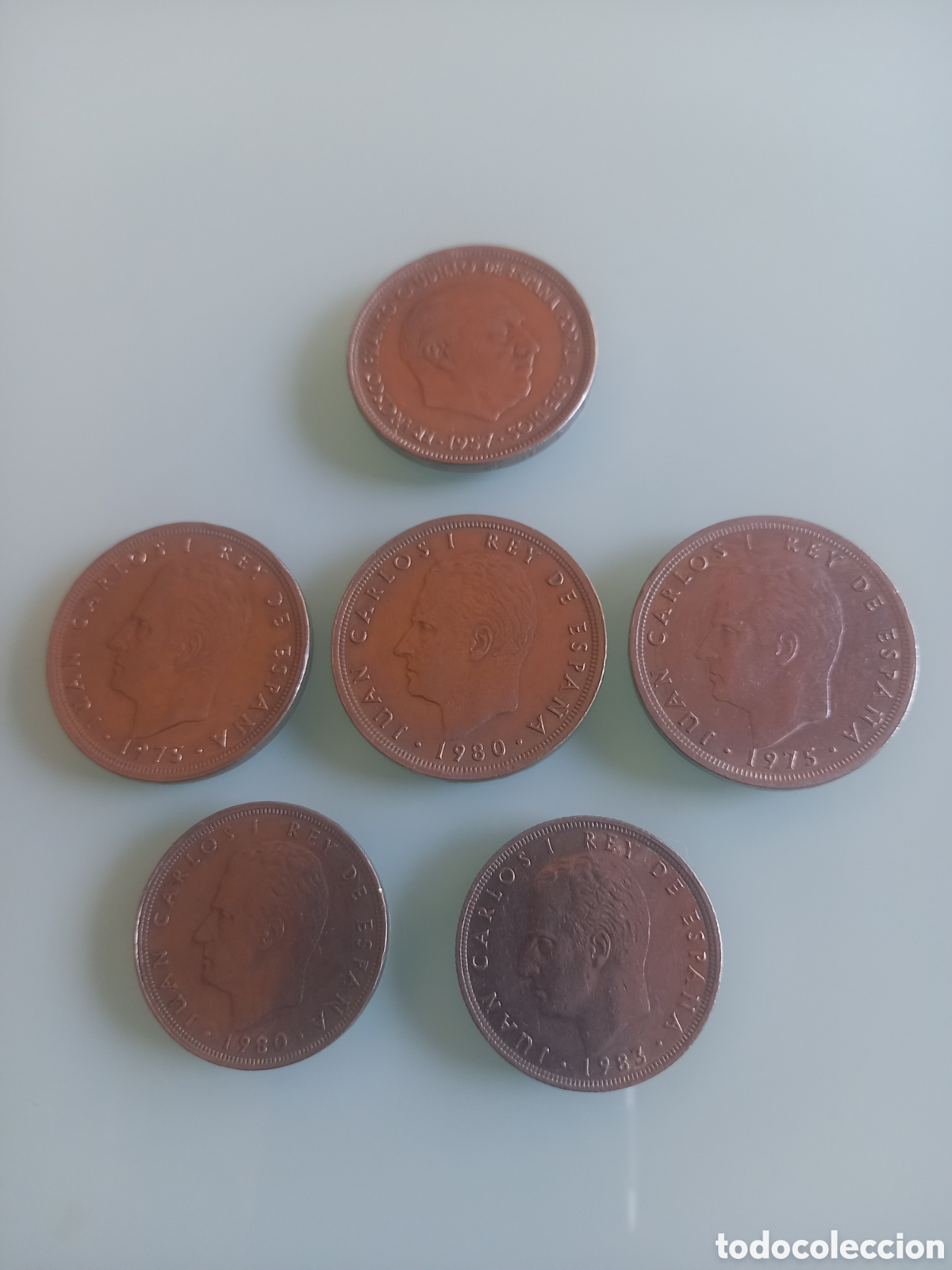 Monedas Franco: Lote 6 Monedas Espa&ntilde;olas - Franco y Juan Carlos I (25 y 50 Ptas)