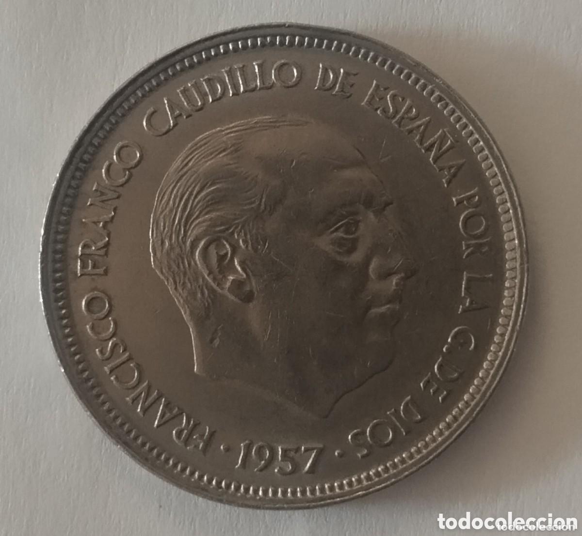 Monete Franco: MONEDA DE 25 PESETAS FRANCO 1957 ESTRELLA 65 (FOTO) MUY BUEN ESTADO
