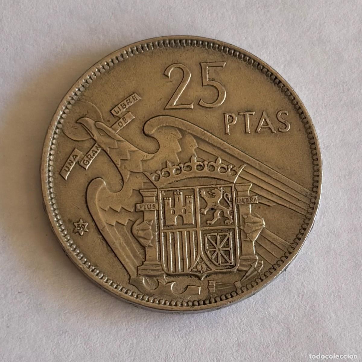 Monnaies Franco: MONEDA DE 25 PESETAS FRANCO 1957 ESTRELLA 59 (FOTO) CON TODAS SUS LEYENDAS, BONITA
