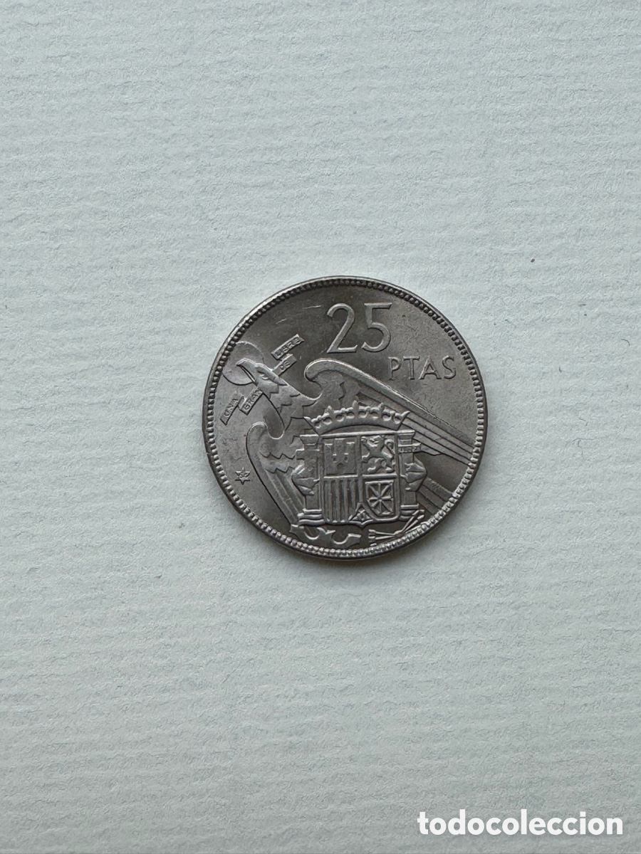Monedas Franco: 25 pesetas 1957 *64 SC - Foto 2