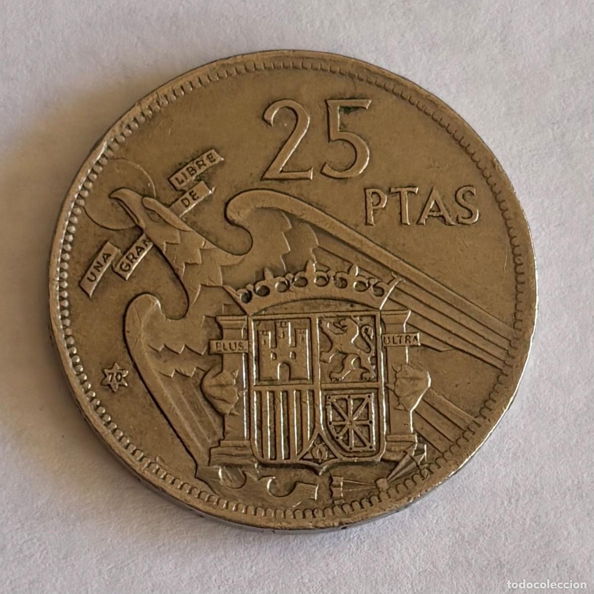 Monete Franco: MONEDA DE 25 PESETAS FRANCO 1957 ESTRELLA 70 FOTO, CON TODAS SUS LEYENDAS
