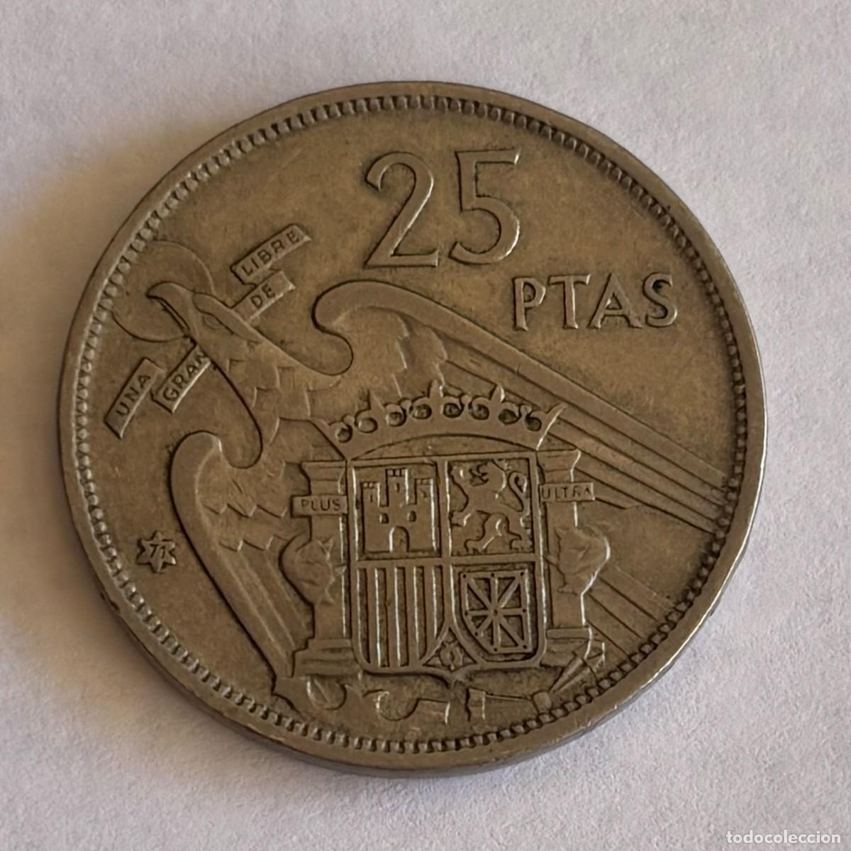Monedas Franco: MONEDA DE 25 PESETAS FRANCO 1957 ESTRELLA 71 FOTO, CON TODAS SUS LEYENDAS