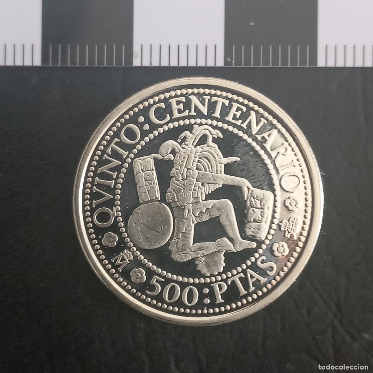 Monedas Franco: Moneda de plata 500 prsetas 1989 V centenario - Foto 2