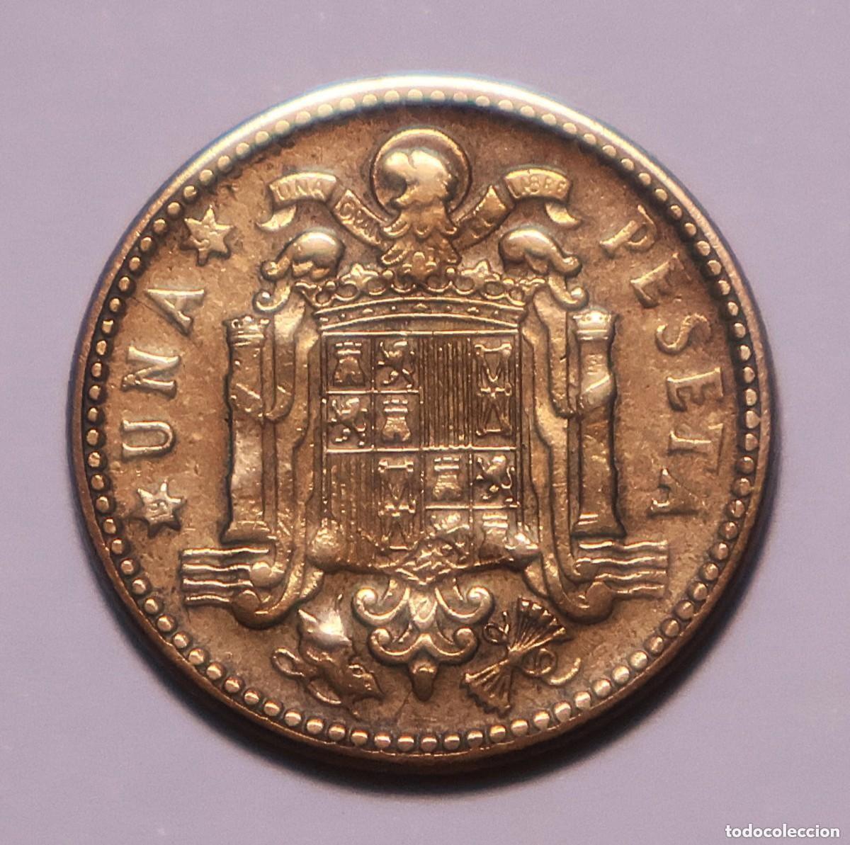 Monete Franco: MONEDA DE 1 PESETA FRANCO 1947 ESTRELLA 53 (FOTO)
