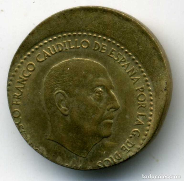 Monedas Franco: XS- FRANCO ERROR 1 Peseta 1966 * 68 DESPLAZADA