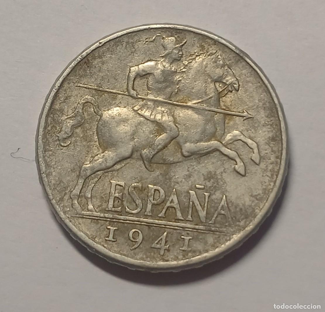 Monedas Franco: 10 C&eacute;ntimos 1941 Espa&ntilde;a - RARO DOBLE ERROR de Troquel: VNA + PLVS
