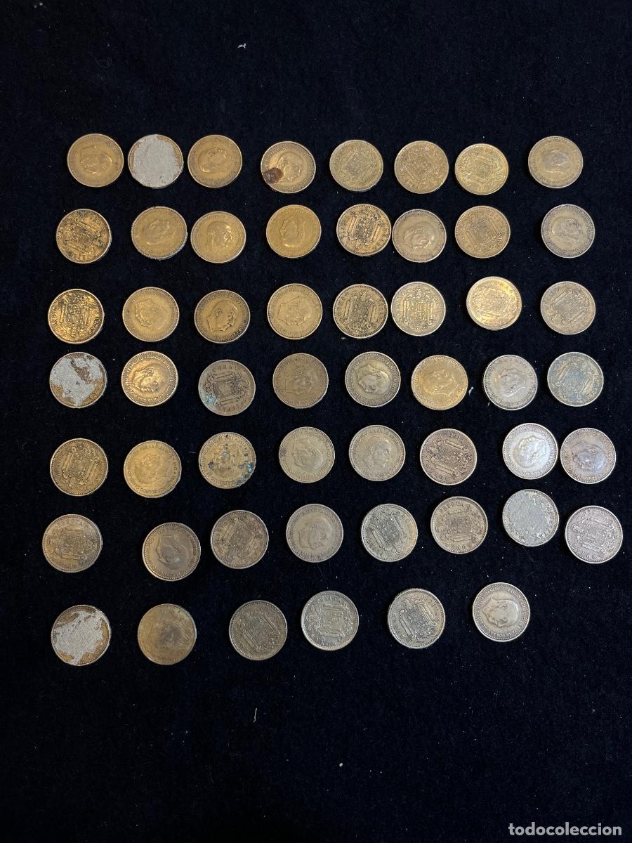 Moedas Franco: Lote de Monedas 1 Peseta 1966 Francisco Franco &ndash; 50 Monedas Espa&ntilde;olas Estado Circulado