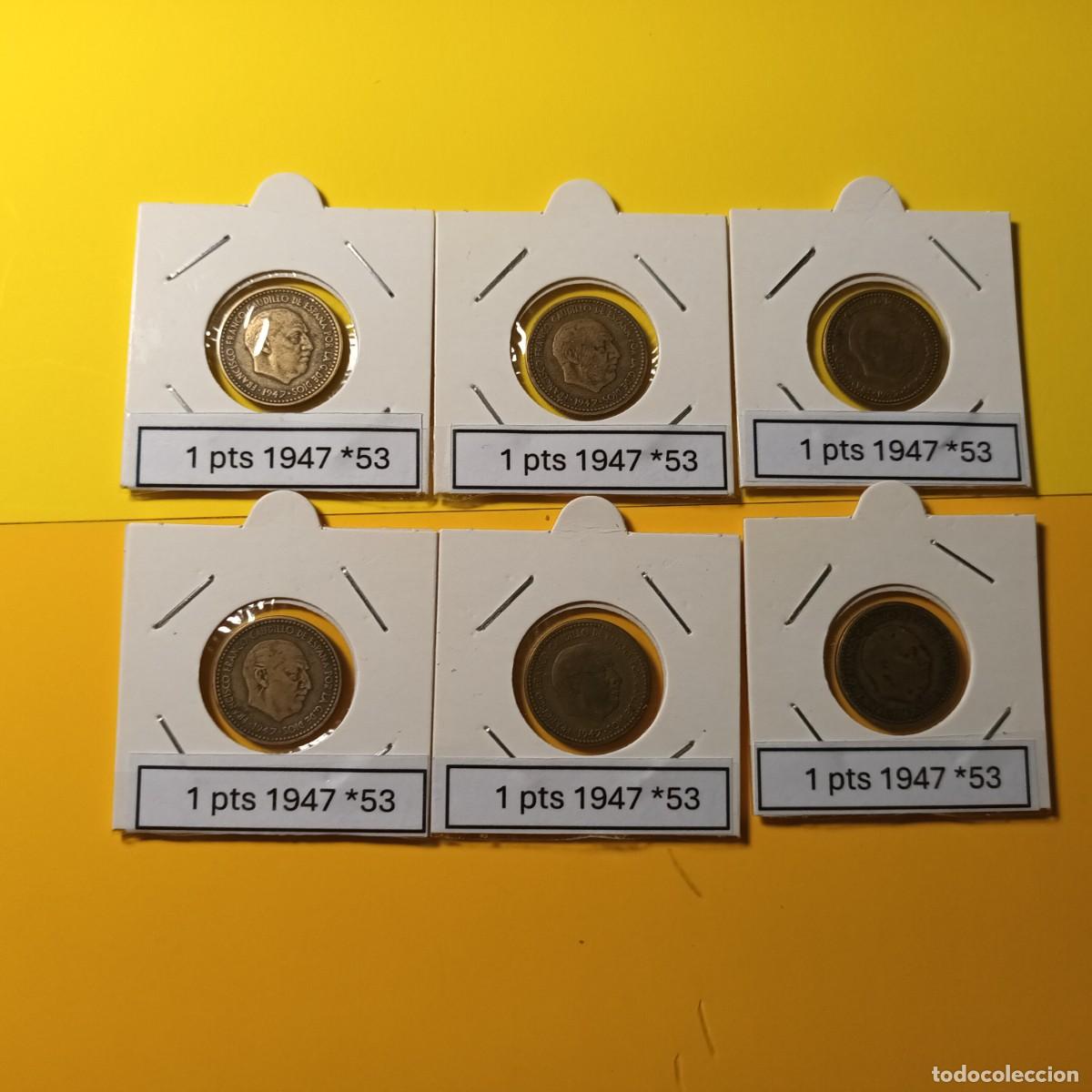 Moedas Franco: Lote monedas 1 pts 1947*53 Circuladas M-429