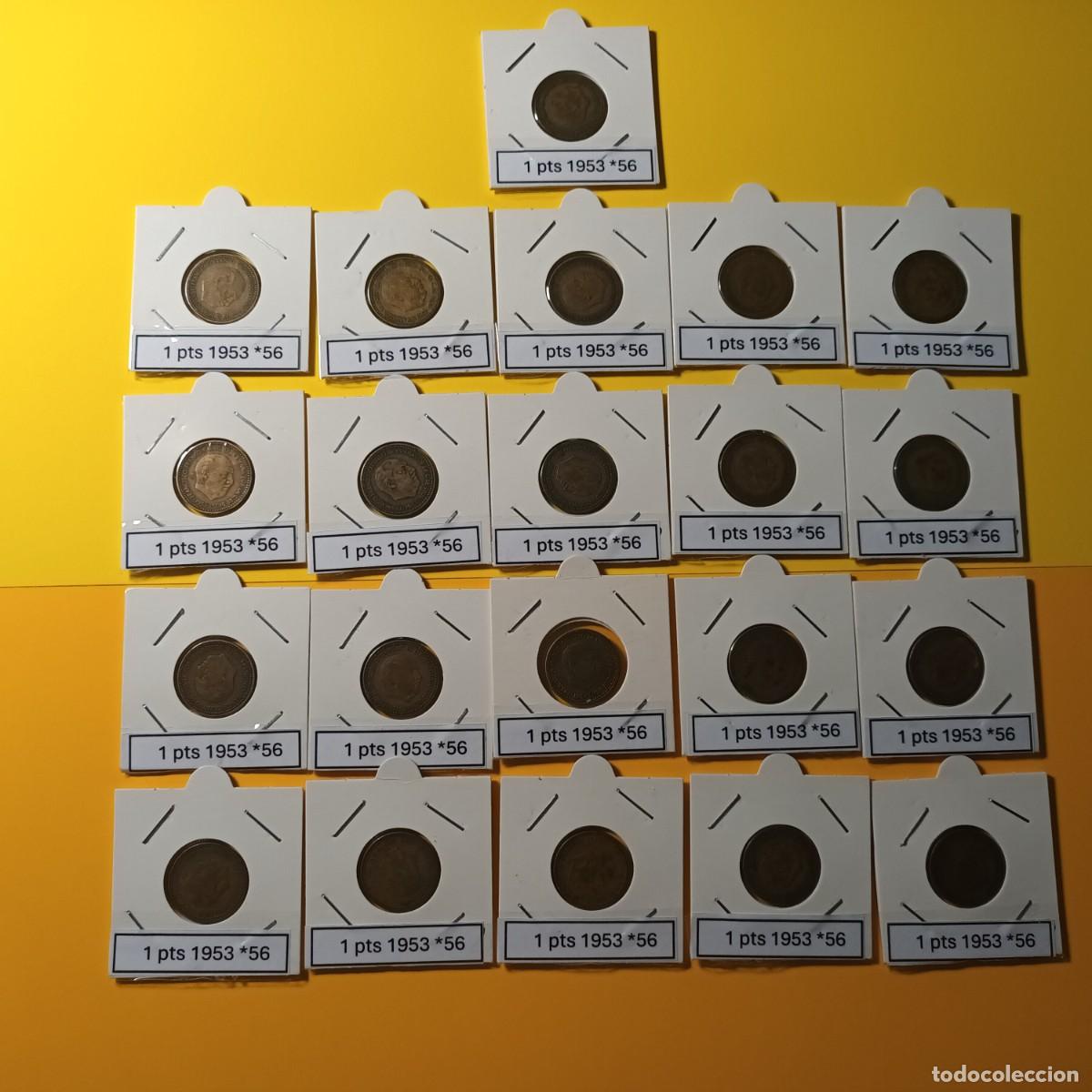 Moedas Franco: Lote 1 pts 1953*56 Circulada Estrellas legibles M- 425