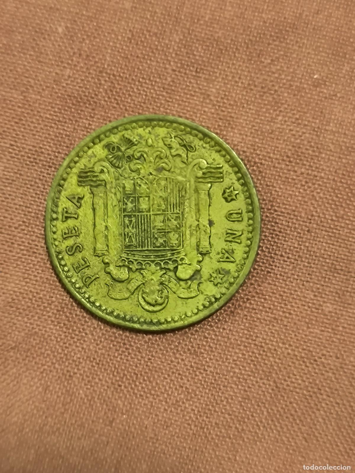 Monedas Franco: Moneda de Espa&ntilde;a 1 Peseta Franco Anverso y Reverso Coleccionismo Numism&aacute;tica