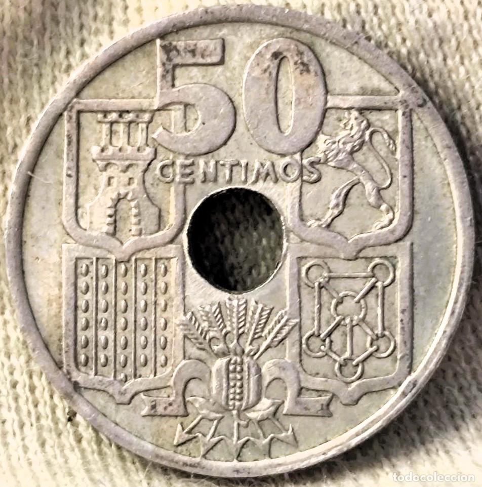 M&uuml;nzen unter Franco: **Espa&ntilde;a &ndash; Francisco Franco 50 C&eacute;ntimos 1949(19‑51) &ndash; Variante &ldquo;Flechas Invertidas&rdquo;* Lote 2635