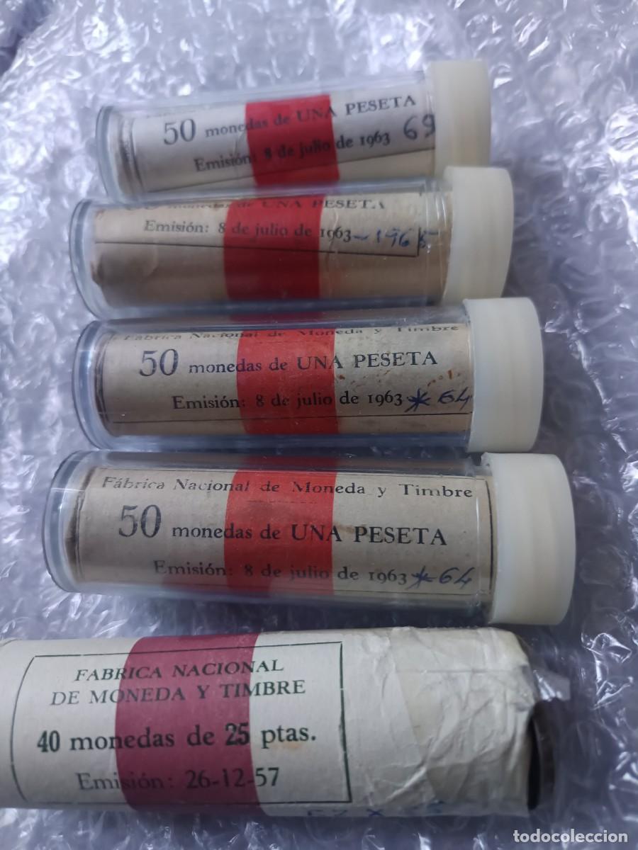 M&uuml;nzen unter Franco: Lote de 5 cartuchos de monedas estado espa&ntilde;ol