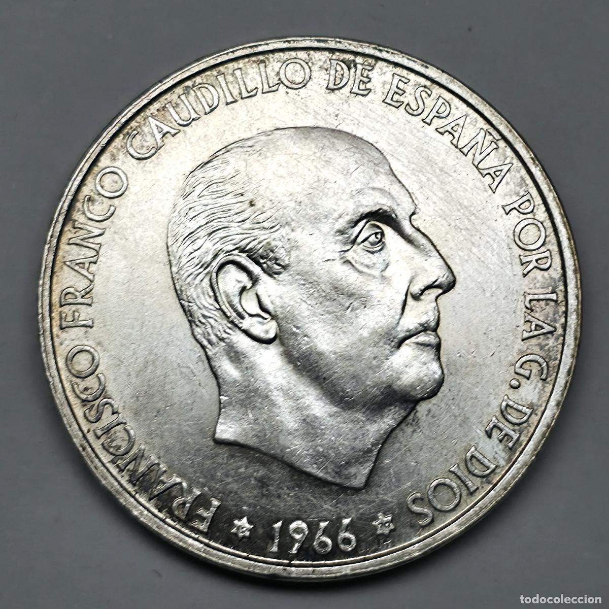Monedas Franco: MONEDA DE PLATA ESPA&Ntilde;A 100 PESETAS FRANCO 1966 *19-70* SC-