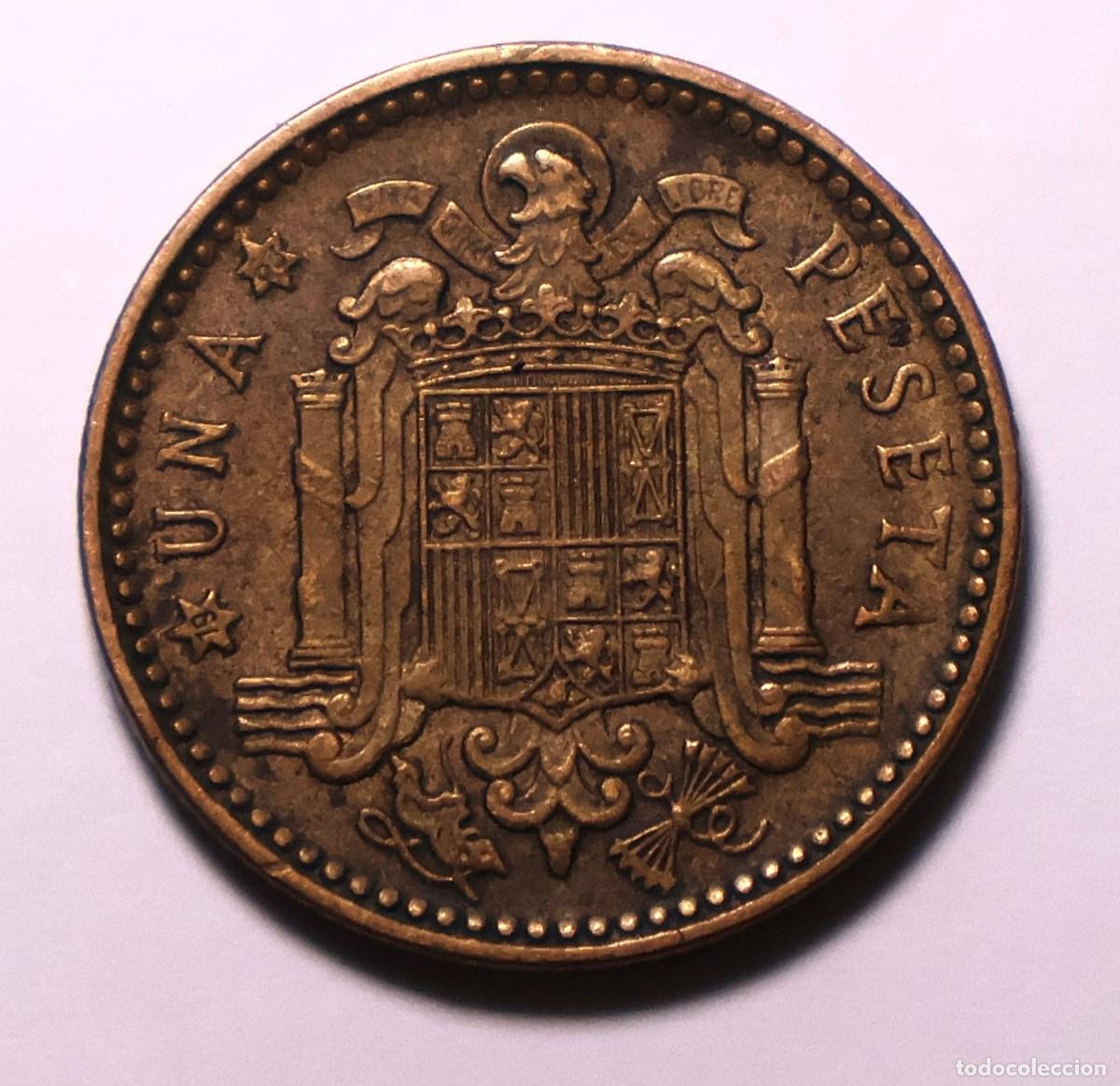 Moedas Franco: MONEDA DE 1 PESETA FRANCO 1953 ESTRELLA 63 (FOTO)