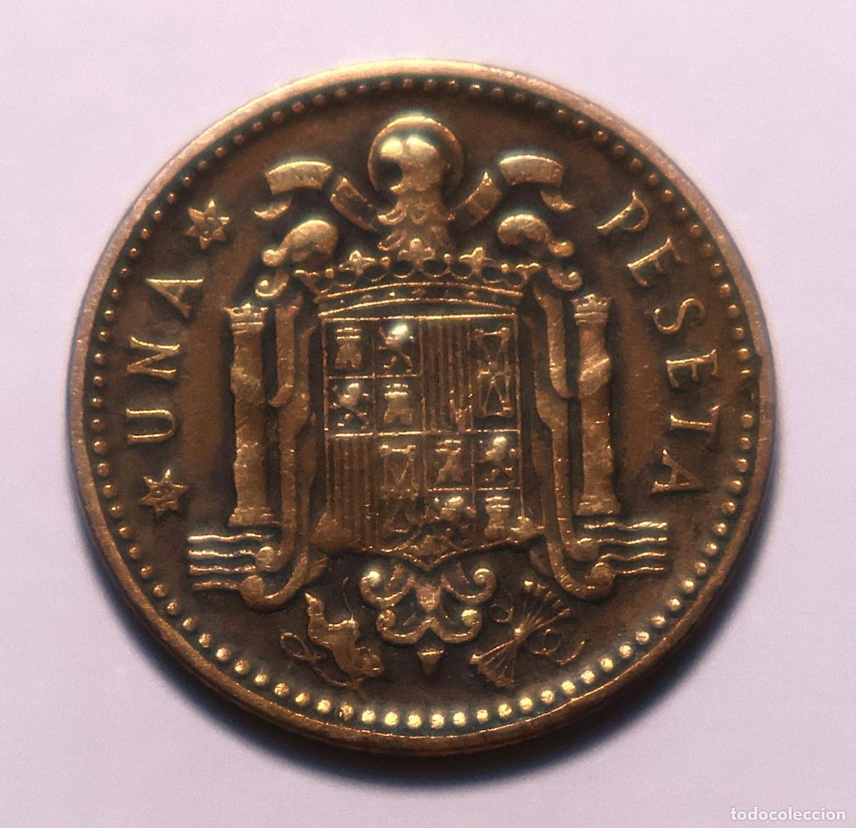 Franco Coins: MONEDA DE 1 PESETA FRANCO 1953 ESTRELLA 60 (FOTO)
