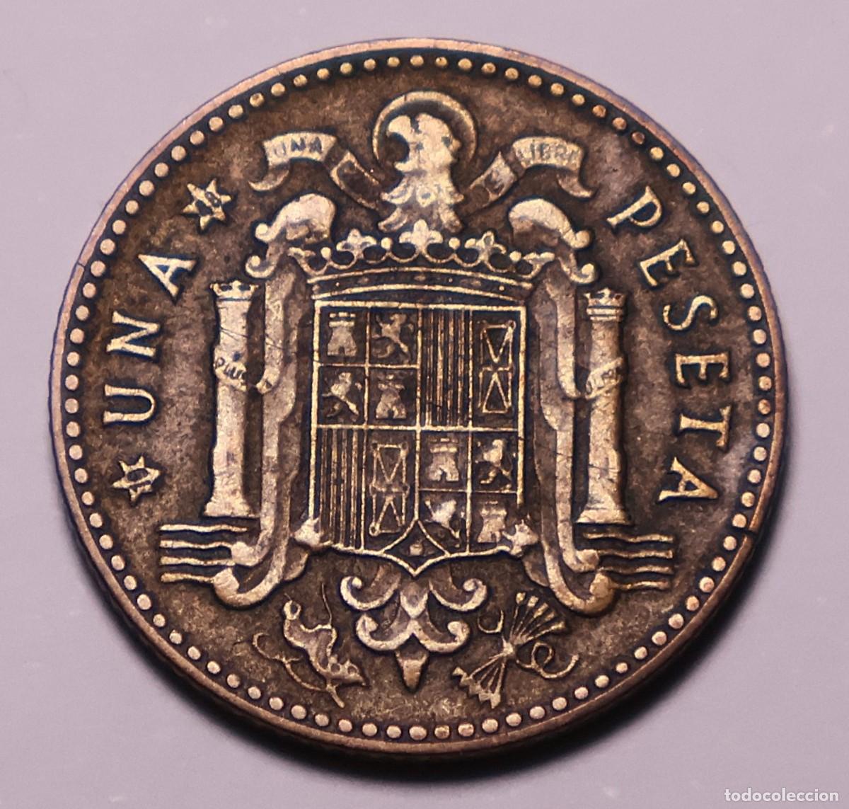 Moedas Franco: MONEDA DE 1 PESETA FRANCO FRANCO 1947 ESTRELLA 48 (FOTO)