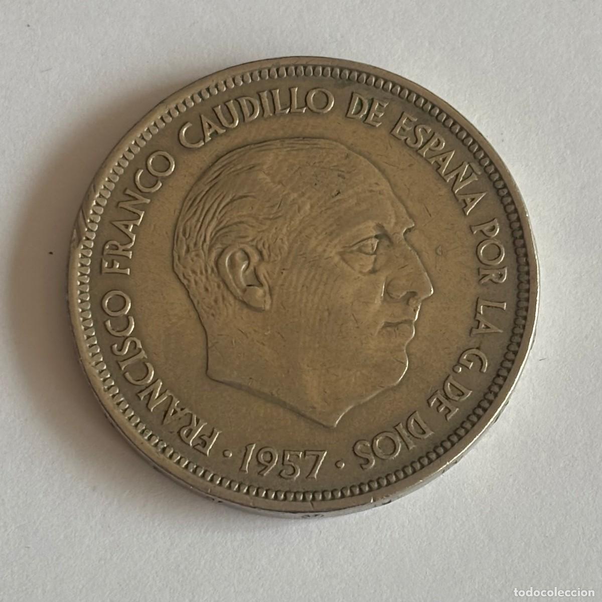 M&uuml;nzen unter Franco: MONEDA DE 50 PESETAS FRANCO 1957 ESTRELLA 71 ( FOTO) TODAS SUS LEYENDAS CLARAS.