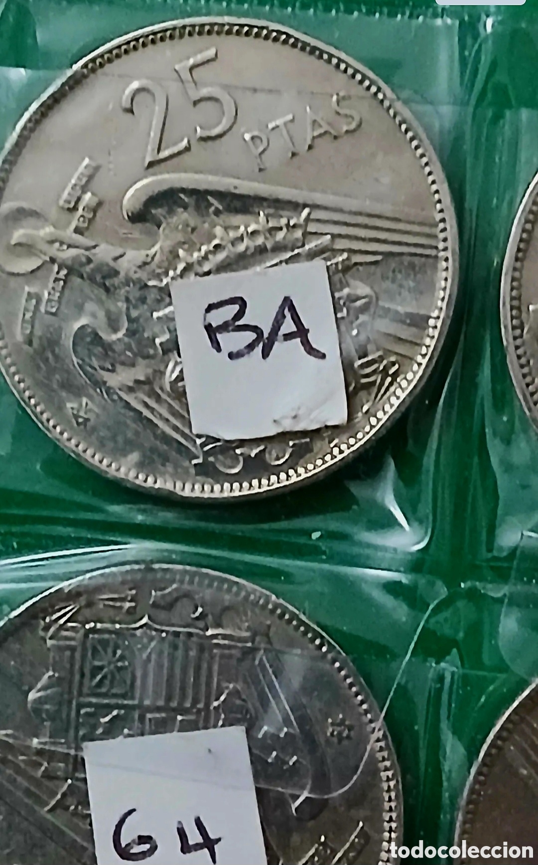 Franco Coins: COLECCI&Oacute;N DE 25 PESETAS 1957 Y 25 PTS SERIE BA