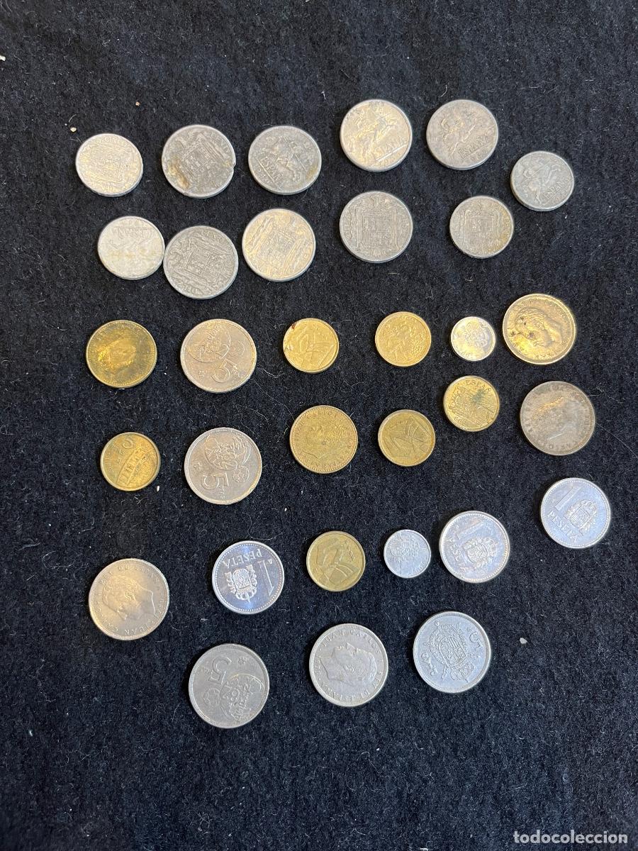 Monnaies Franco: Lote de monedas espa&ntilde;olas antiguas y modernas &ndash; Gobierno Provisional, II Rep&uacute;blica, Franco, Juan Car
