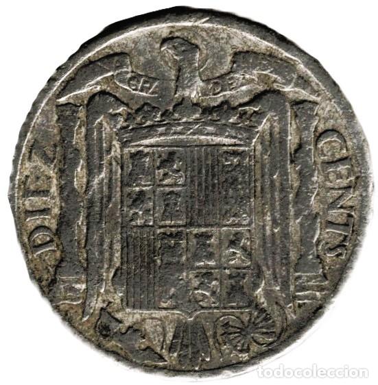Monedas Franco: 10 C&eacute;ntimos 1940 KM#672 - Foto 2