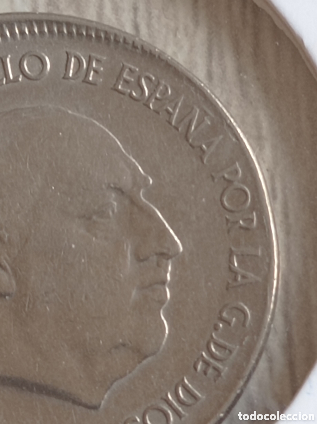 Monedas Franco: Monedas de 5 pesetas ERROR de cospel - Foto 8