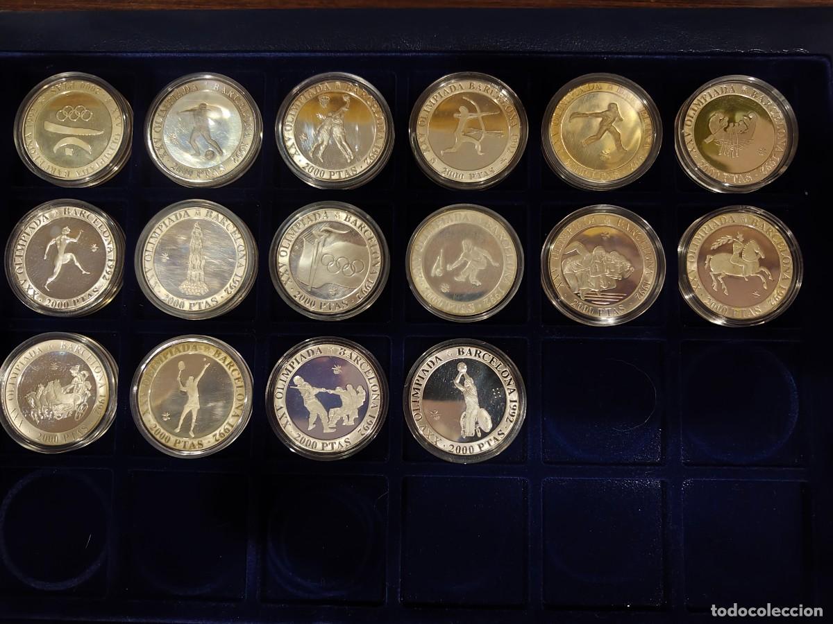 Monedas Franco: LA COLECCION COMPLETA DE LAS 16 MONEDAS DE PLATA de 2.000 pesetas OLIMPIADAS BARCELONA 92