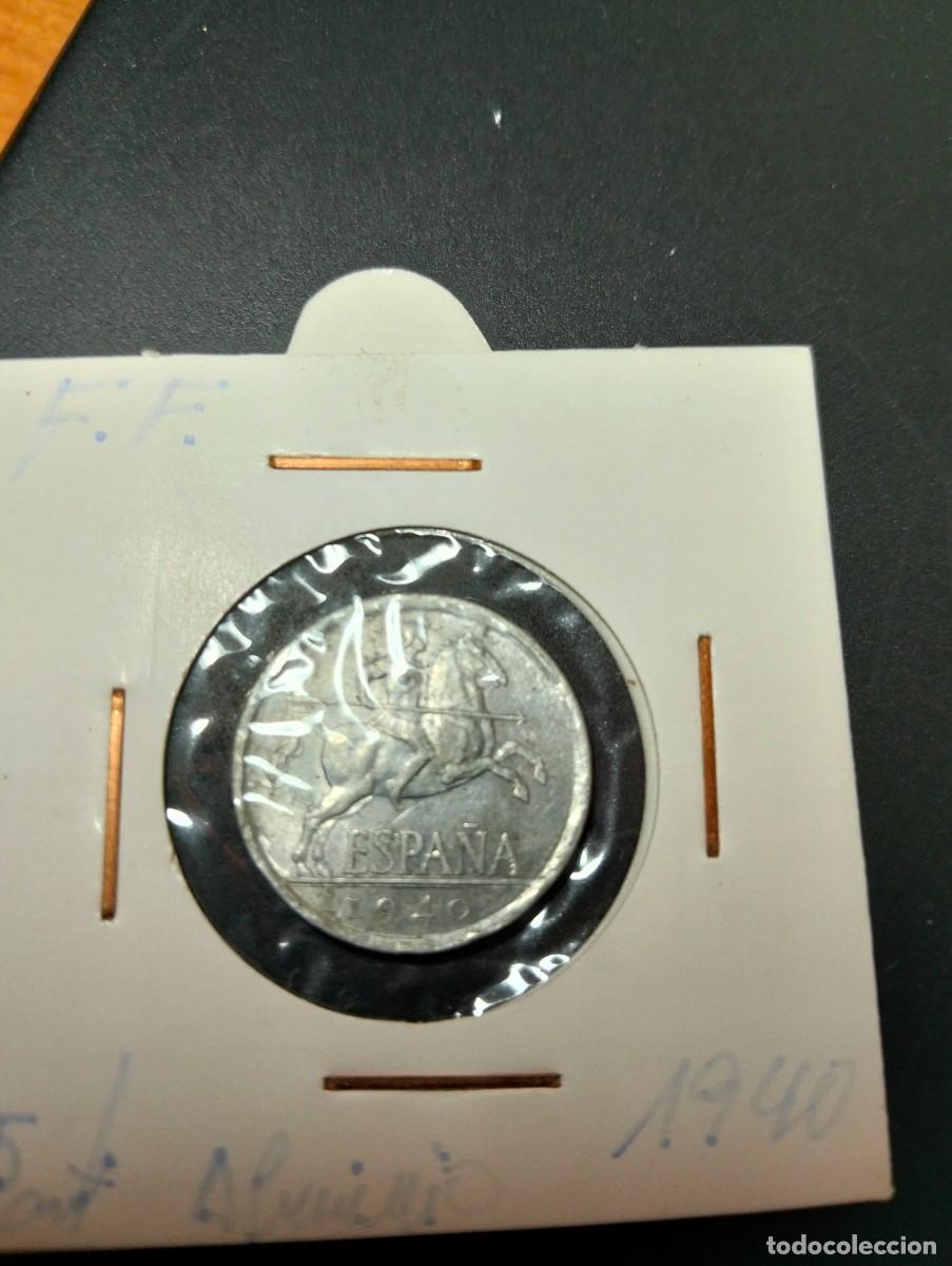 Monedas Franco: Monedas de 5 c&eacute;ntimos aluminio 1940 - Foto 1